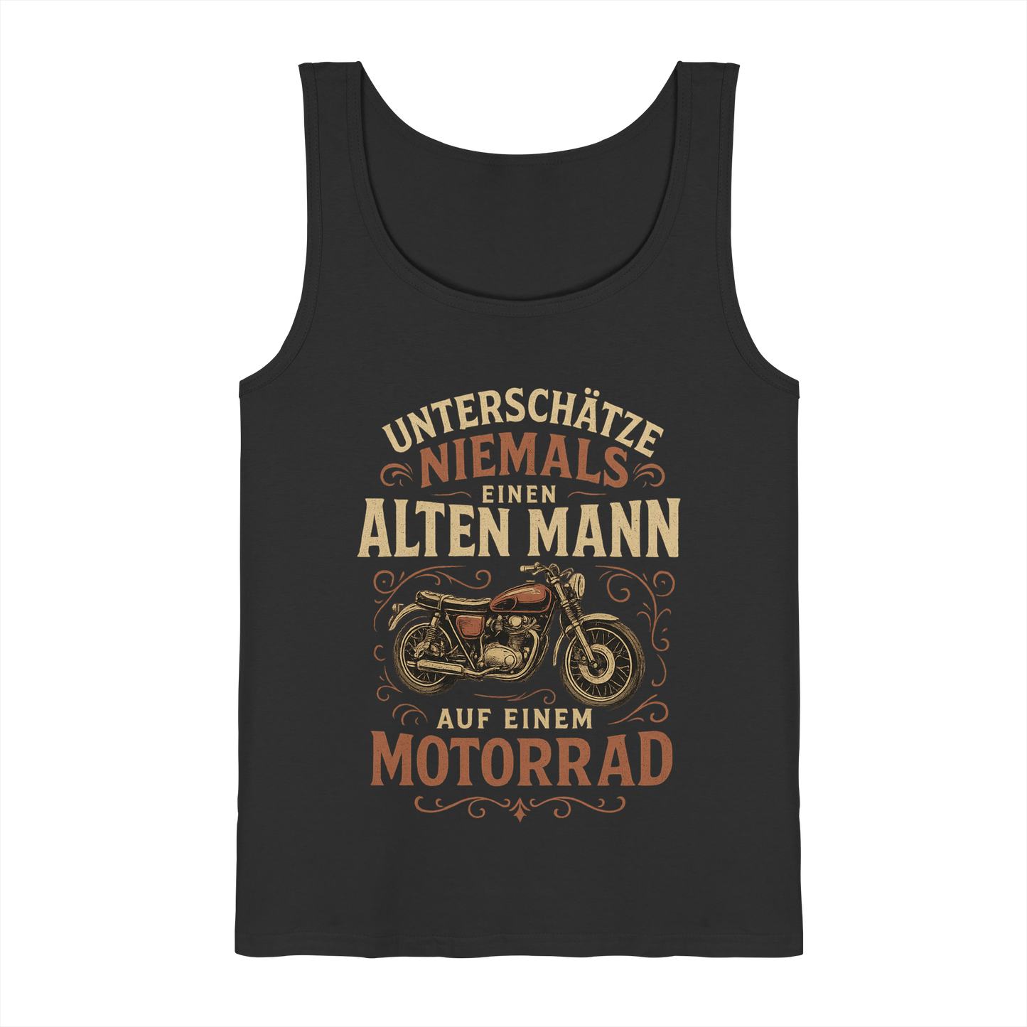 Alter Mann auf Motorrad - Herren Tank-Top Shirt