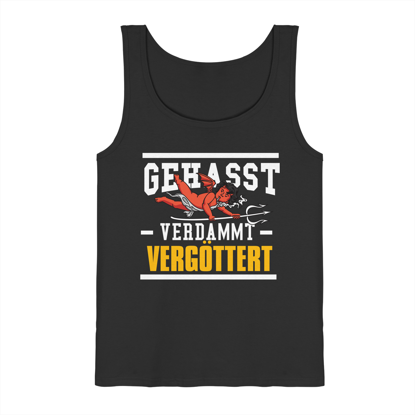 Gehasst Verdammt Vergöttert - böhser Engel - Herren Tank-Top Shirt