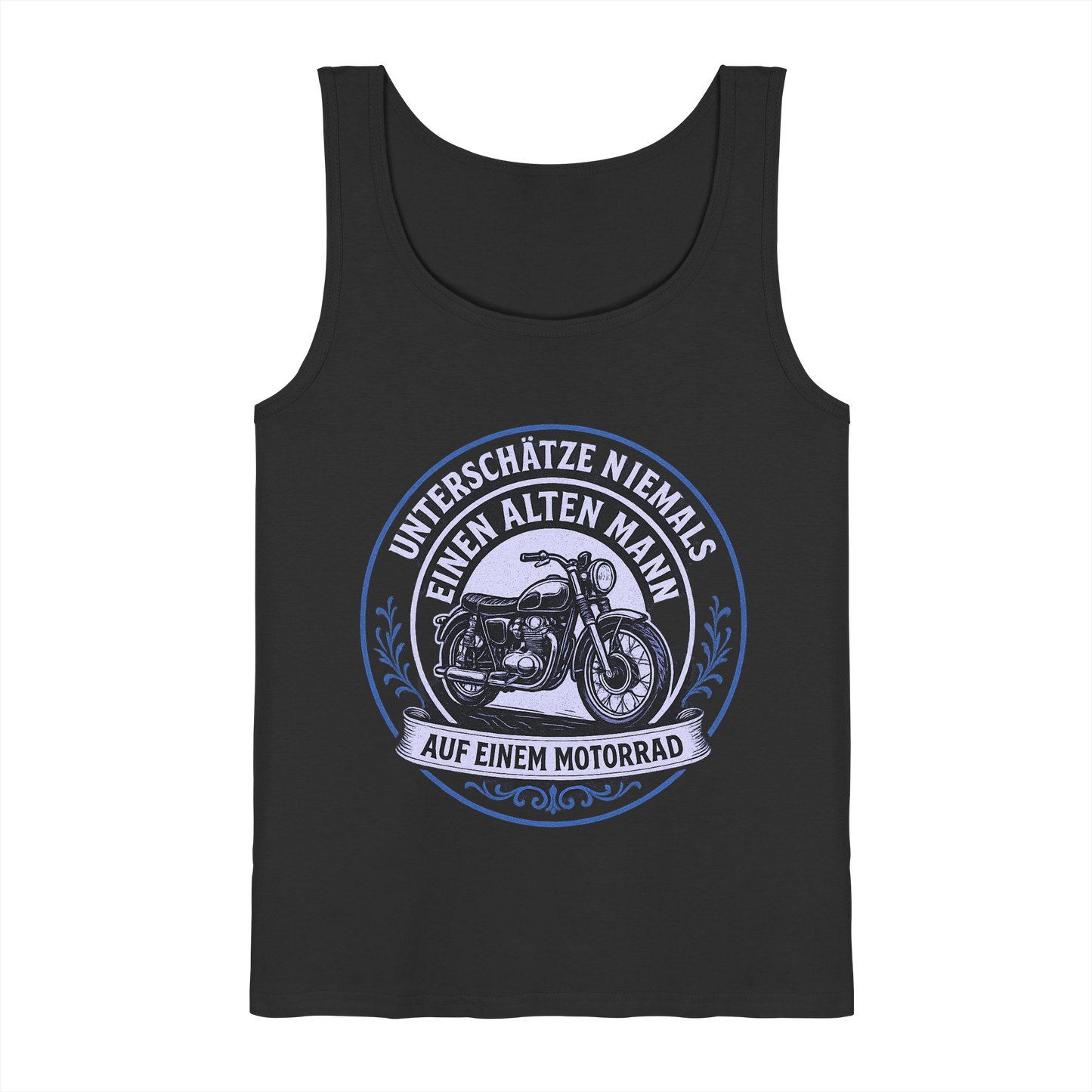 Unterschätze niemals einen alten Mann auf einem Motorrad - Herren Tank-Top Shirt
