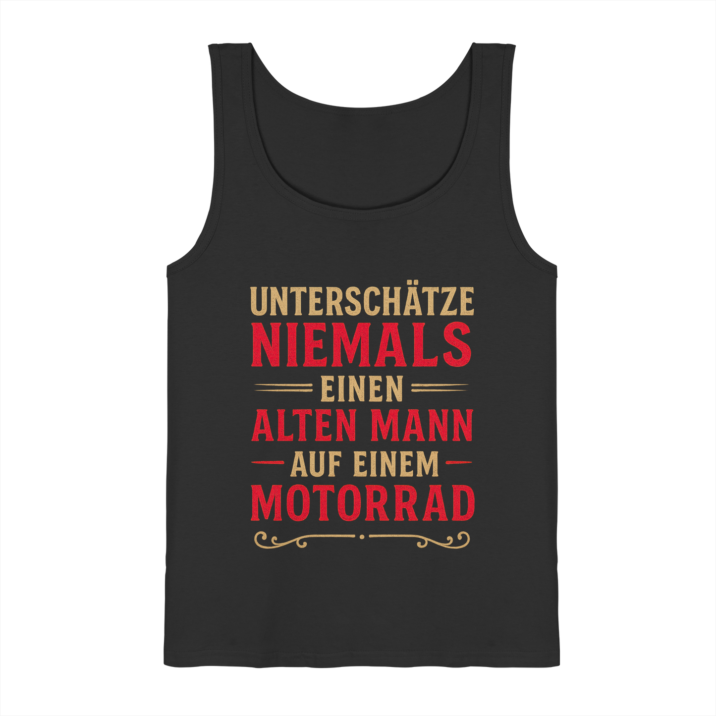 Unterschätze niemals einen alten Mann auf einem Motorrad - Herren Tank-Top Shirt