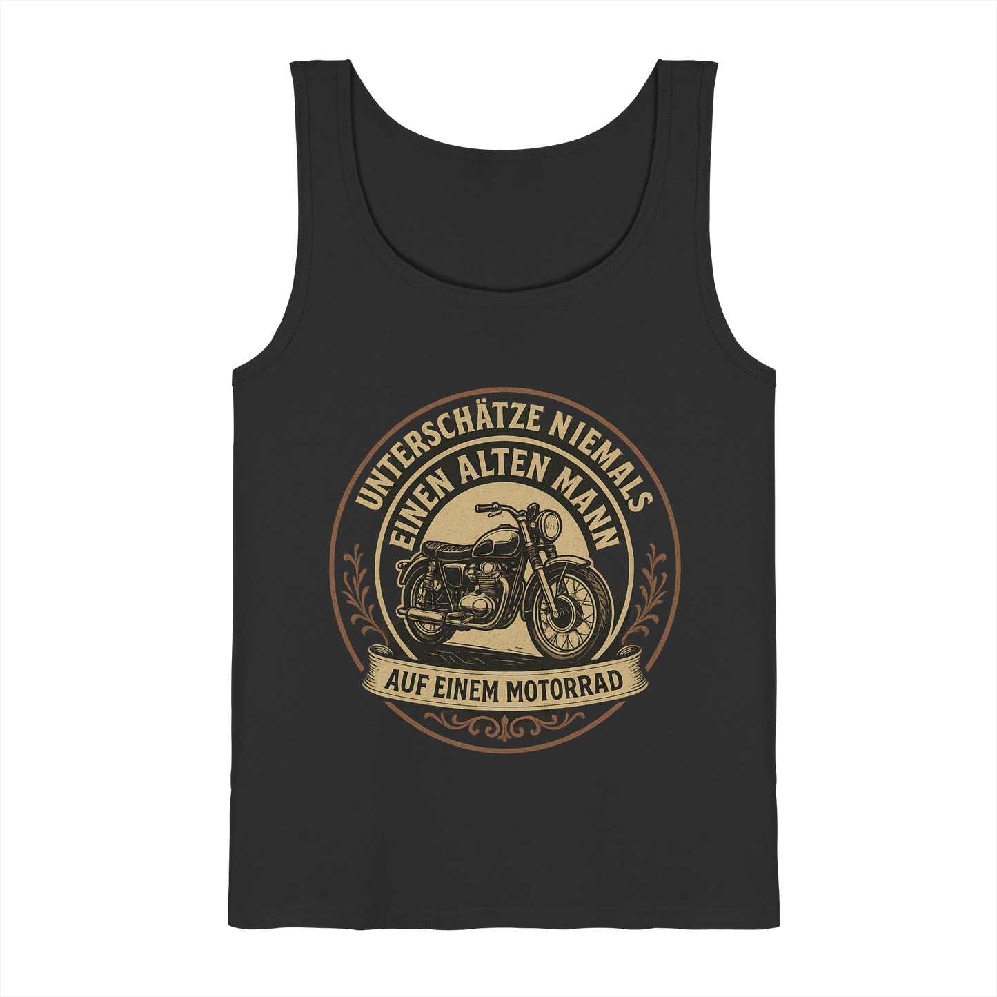 Unterschätze niemals einen alten Mann auf einem Motorrad - Herren Tank-Top Shirt