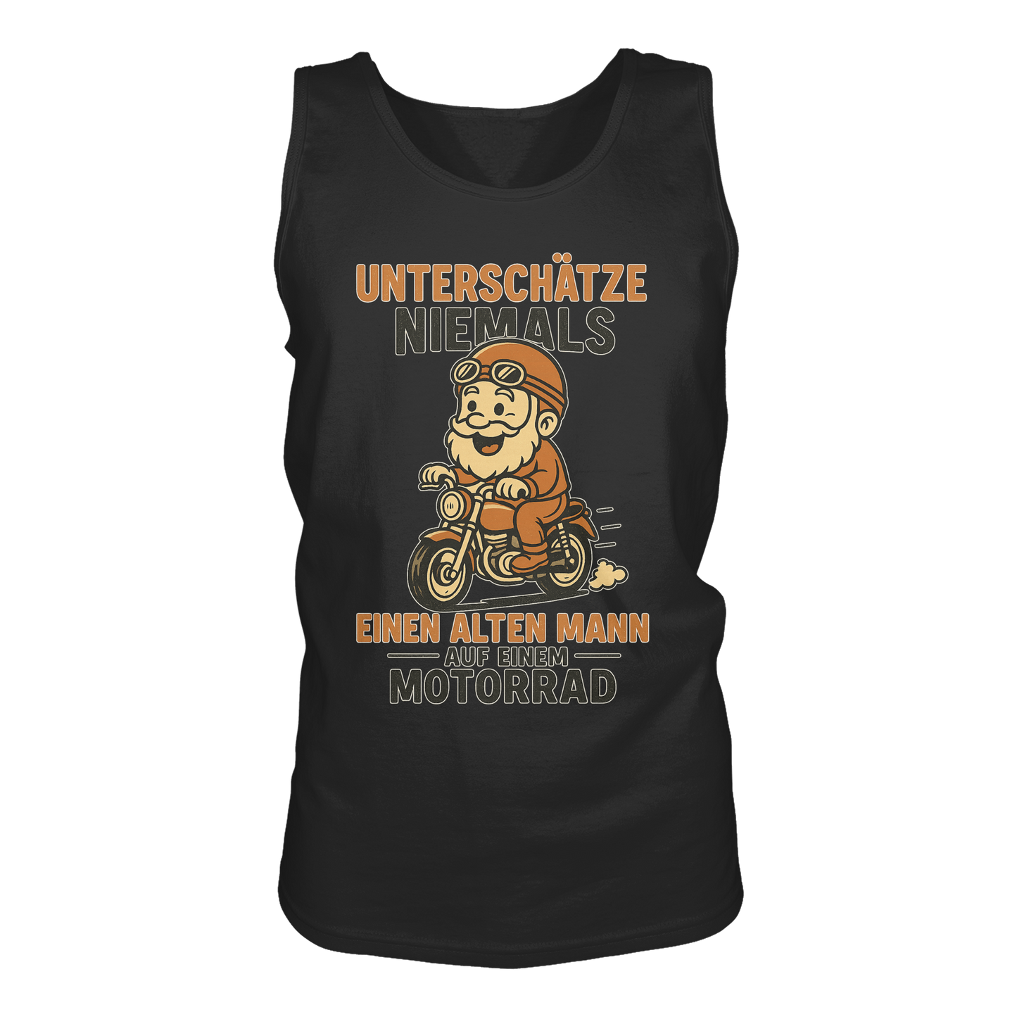 Alter Mann auf einem Motorrad - Herren Tank-Top Shirt