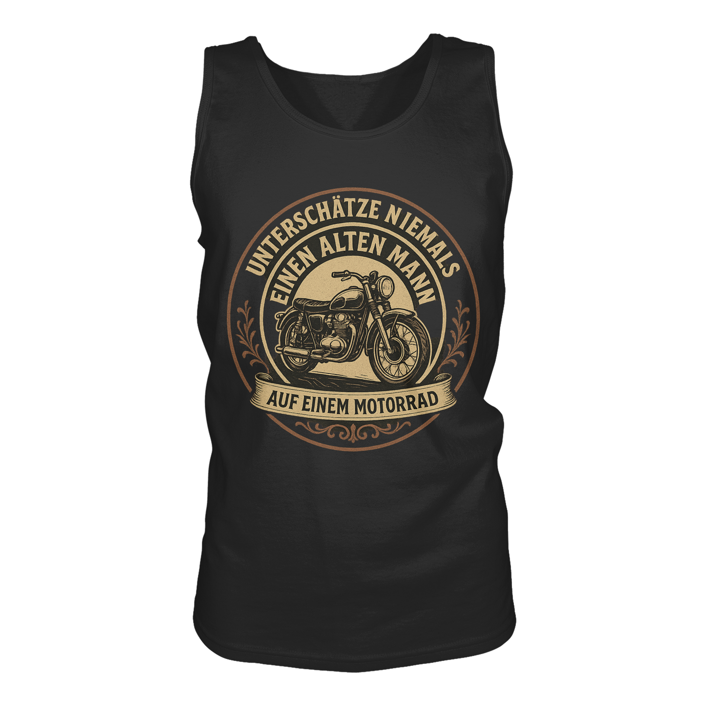 Unterschätze niemals einen alten Mann auf einem Motorrad - Herren Tank-Top Shirt