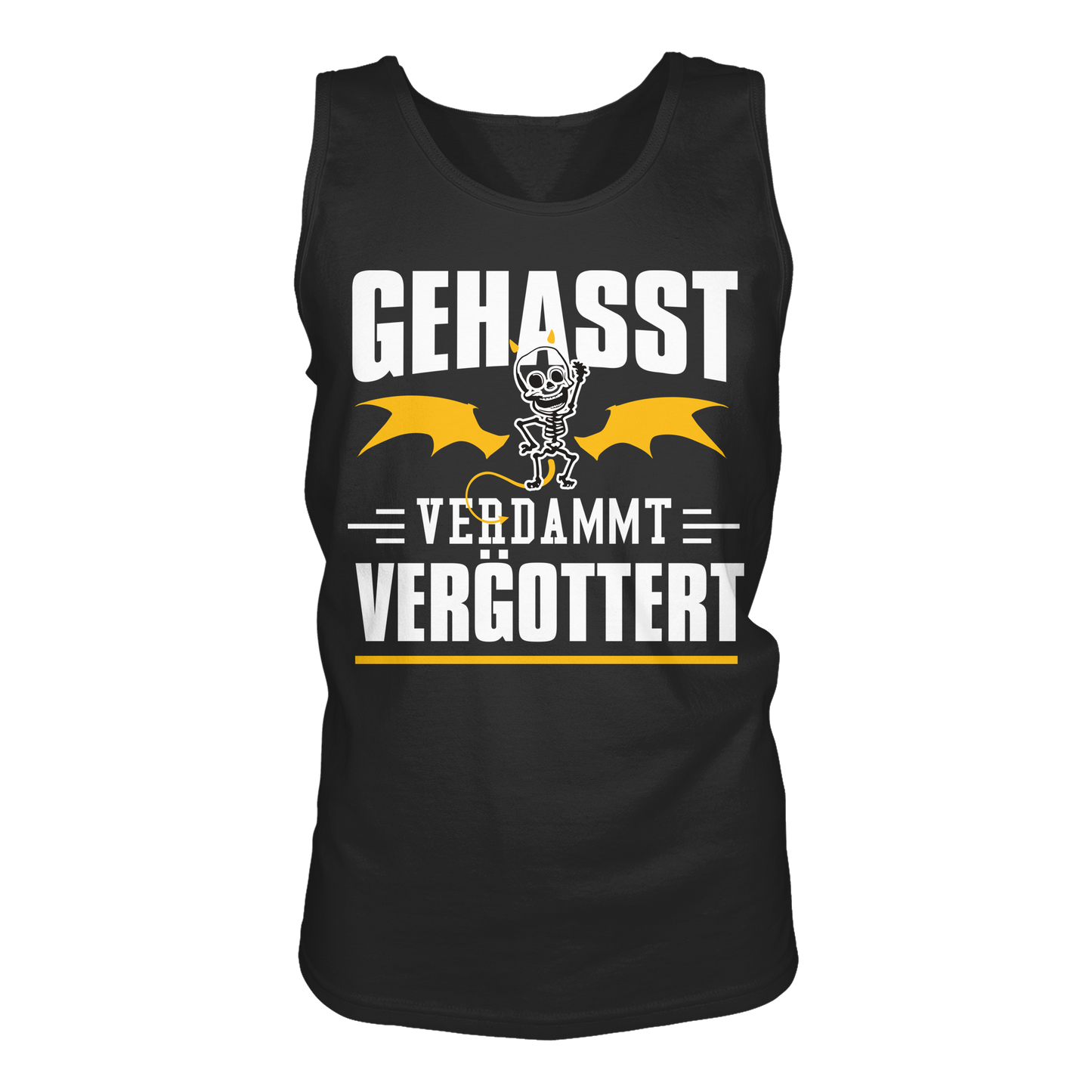 Gehasst Verdammt Vergöttert - Skelett mit Flügeln - Herren Tank-Top Shirt