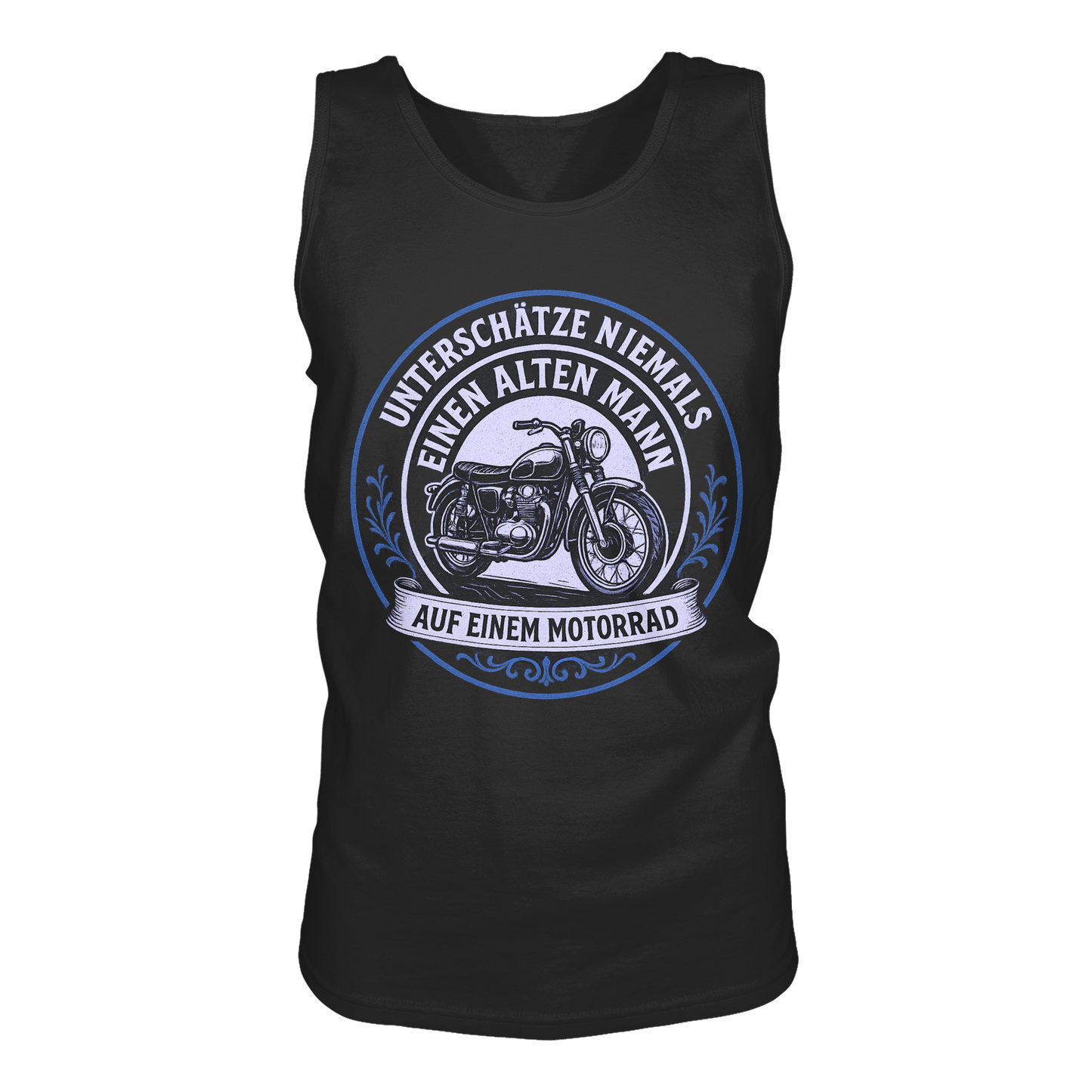 Unterschätze niemals einen alten Mann auf einem Motorrad - Herren Tank-Top Shirt