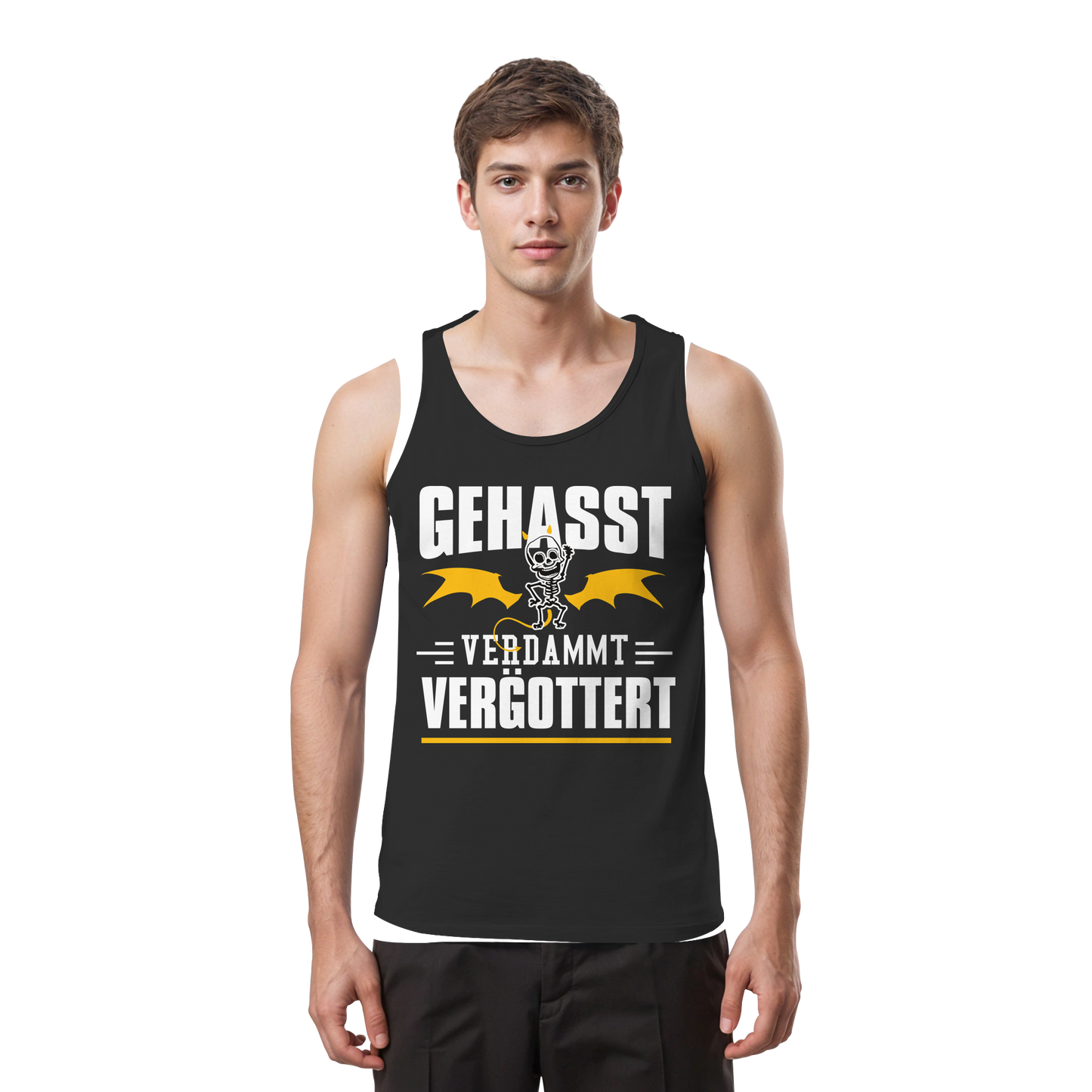 Gehasst Verdammt Vergöttert - Skelett mit Flügeln - Herren Tank-Top Shirt