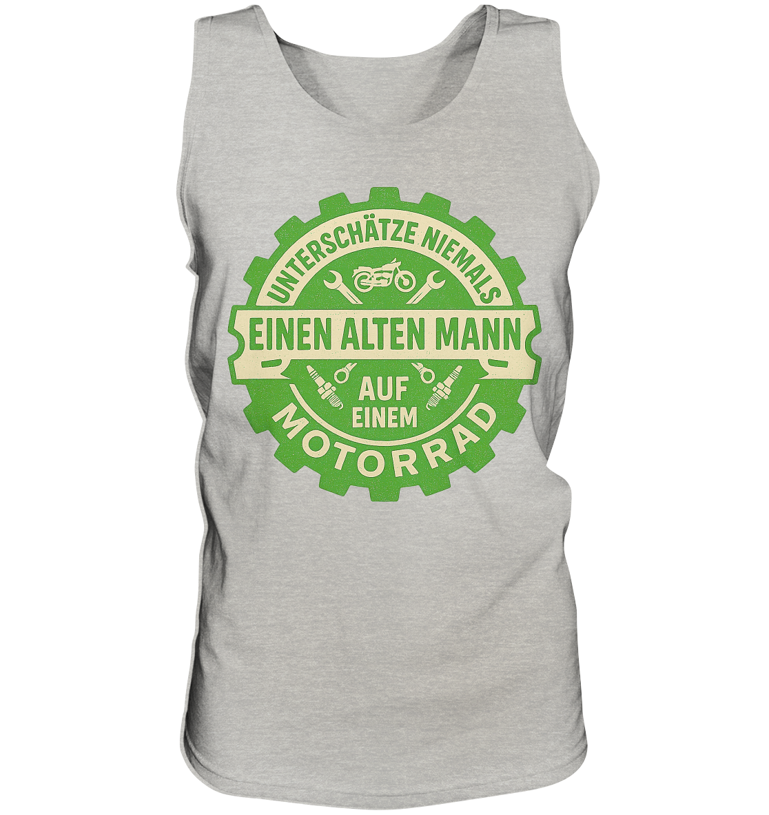 Alter Mann auf einem Motorrad - Herren Tank-Top Shirt