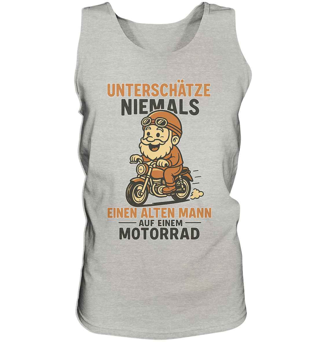 Alter Mann auf einem Motorrad - Herren Tank-Top Shirt