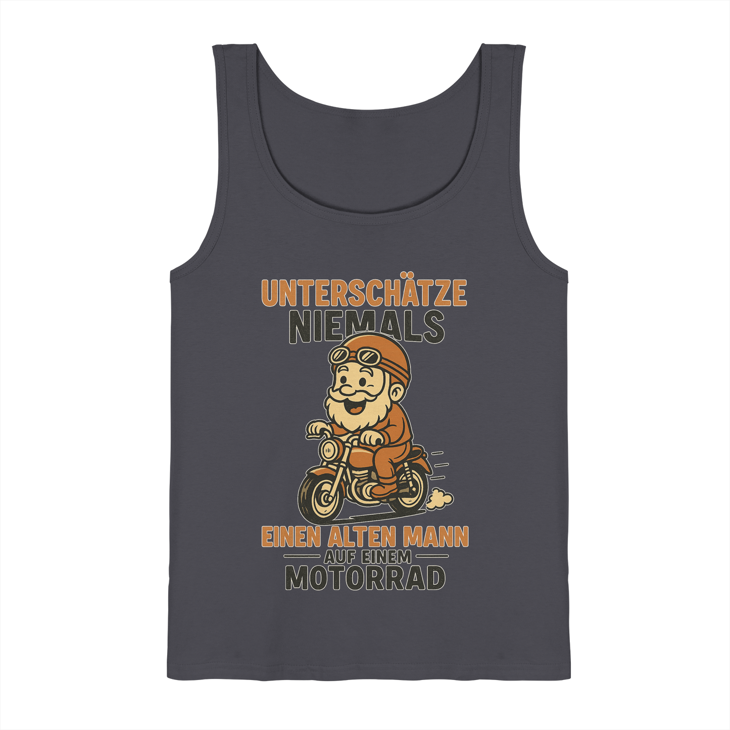 Alter Mann auf einem Motorrad - Herren Tank-Top Shirt