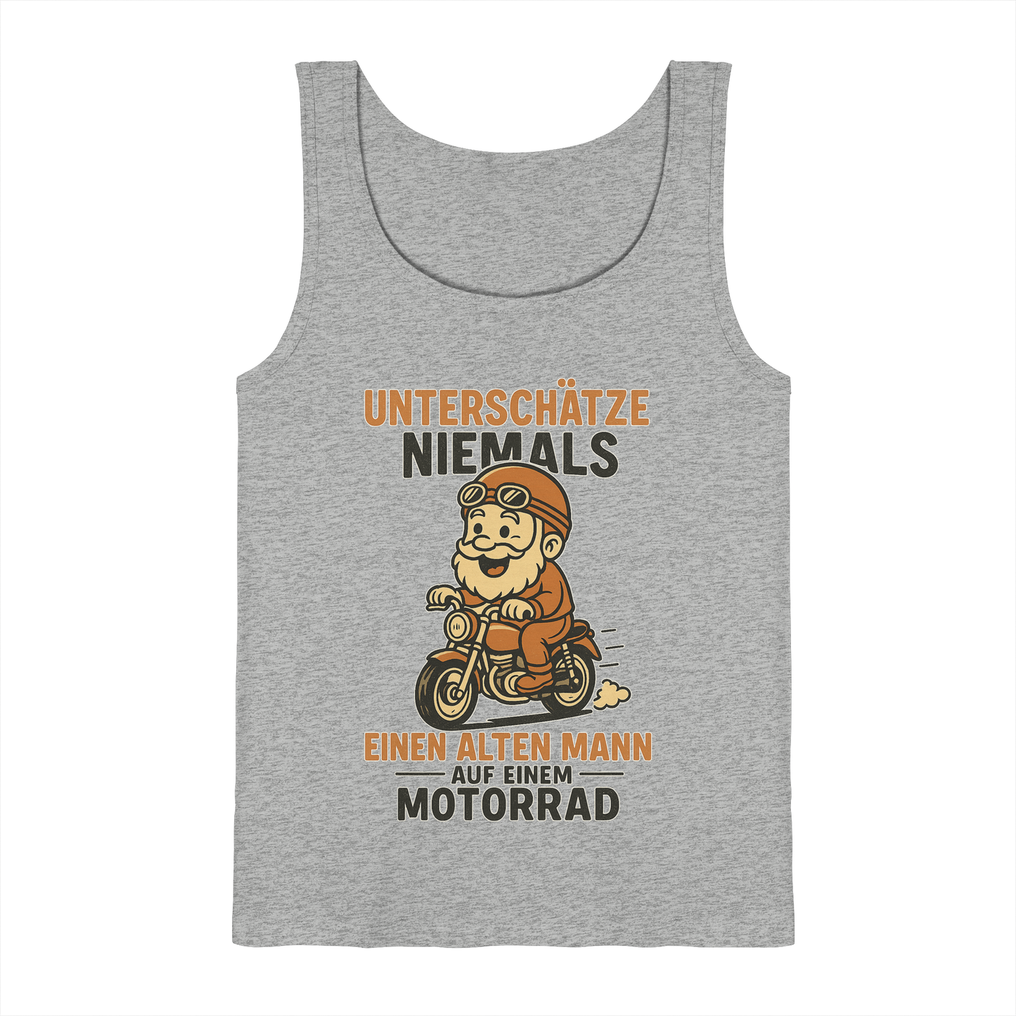 Alter Mann auf einem Motorrad - Herren Tank-Top Shirt