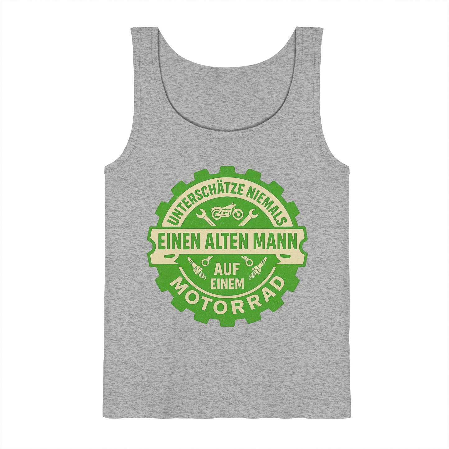 Alter Mann auf einem Motorrad - Herren Tank-Top Shirt