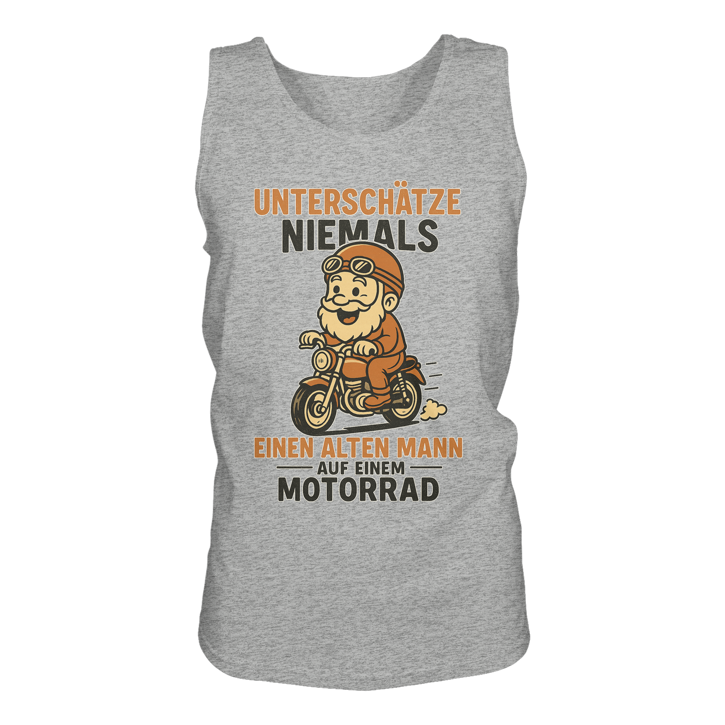 Alter Mann auf einem Motorrad - Herren Tank-Top Shirt