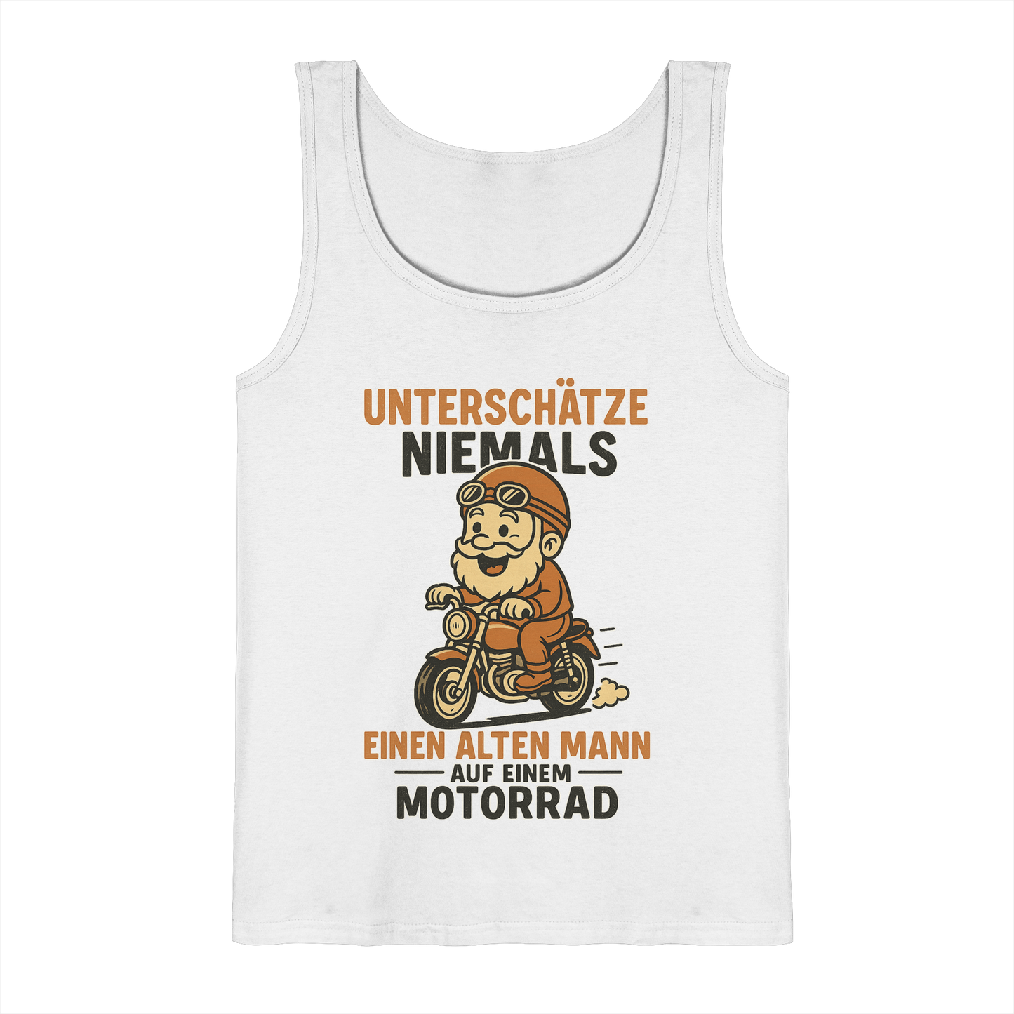 Alter Mann auf einem Motorrad - Herren Tank-Top Shirt