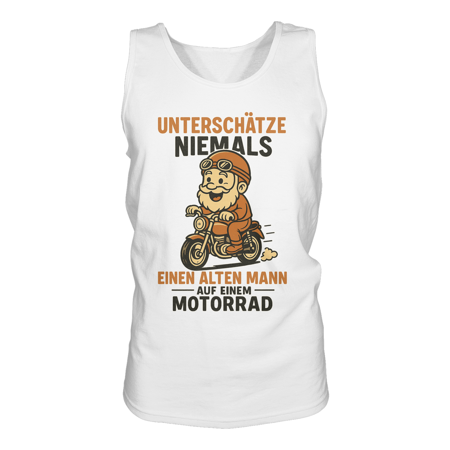 Alter Mann auf einem Motorrad - Herren Tank-Top Shirt