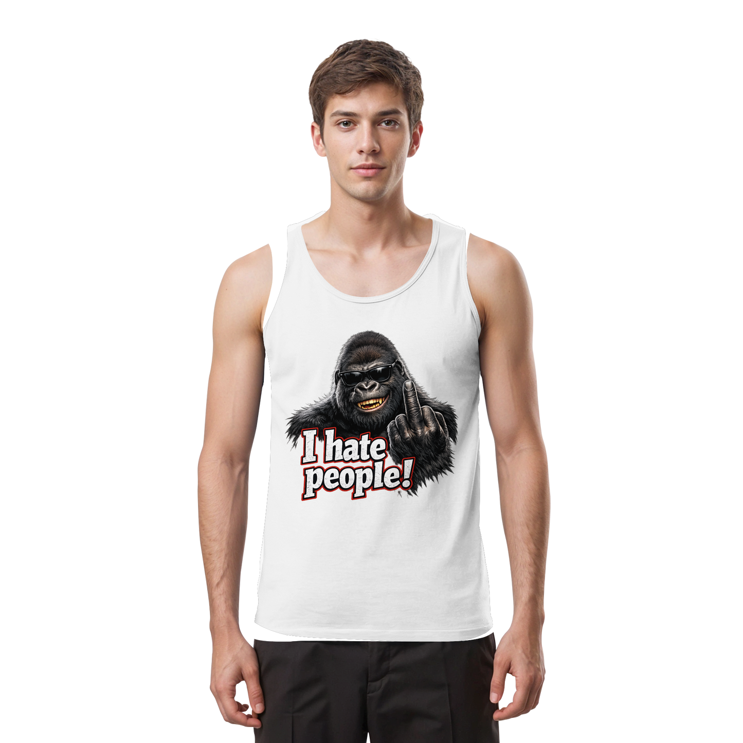 I hate people! - Herren Tank-Top Shirt