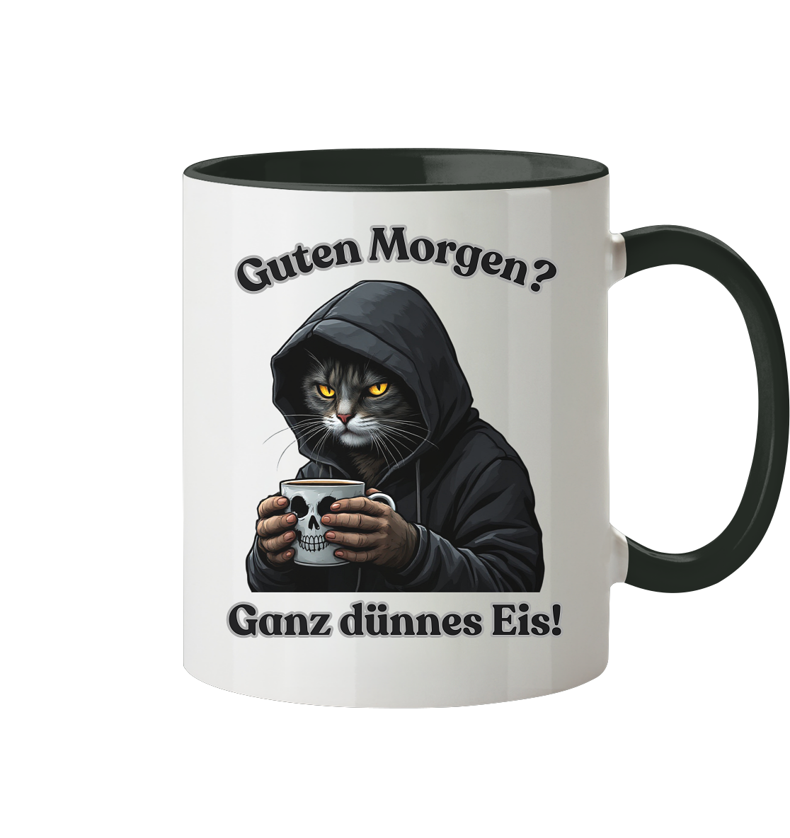 Guten Morgen? Ganz dünnes Eis! - Tasse zweifarbig
