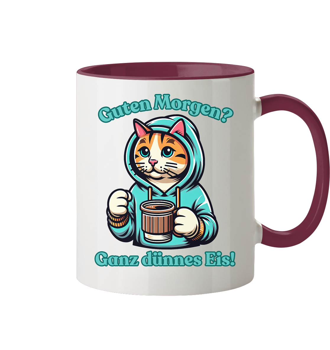 Guten Morgen? Ganz dünnes Eis! - Tasse zweifarbig
