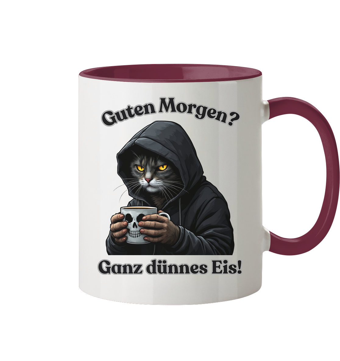 Guten Morgen? Ganz dünnes Eis! - Tasse zweifarbig