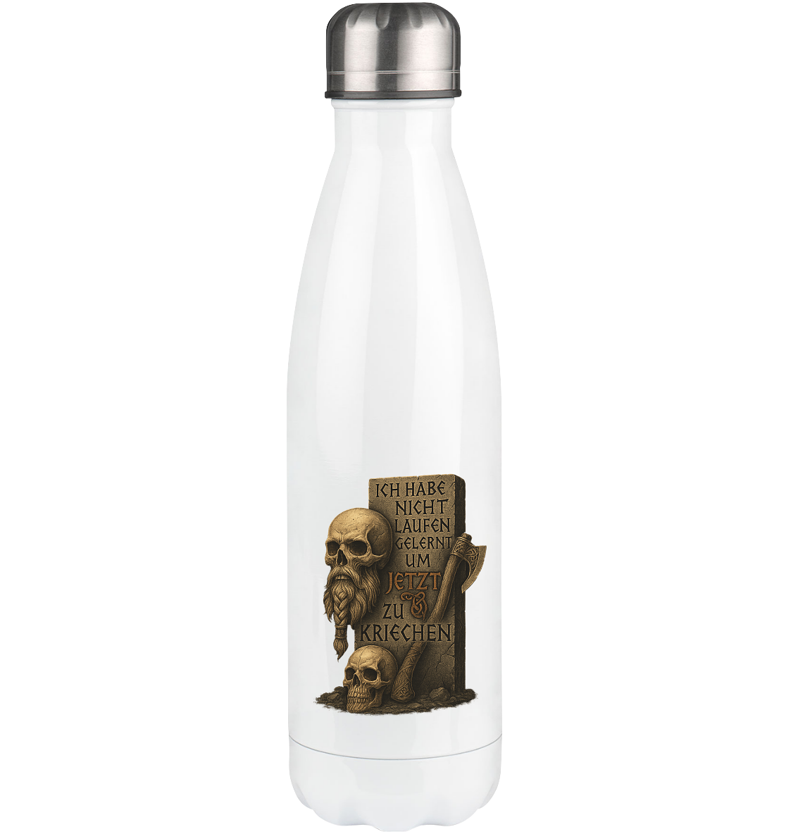Niemals kriechen - Viking - Thermoflasche 500ml