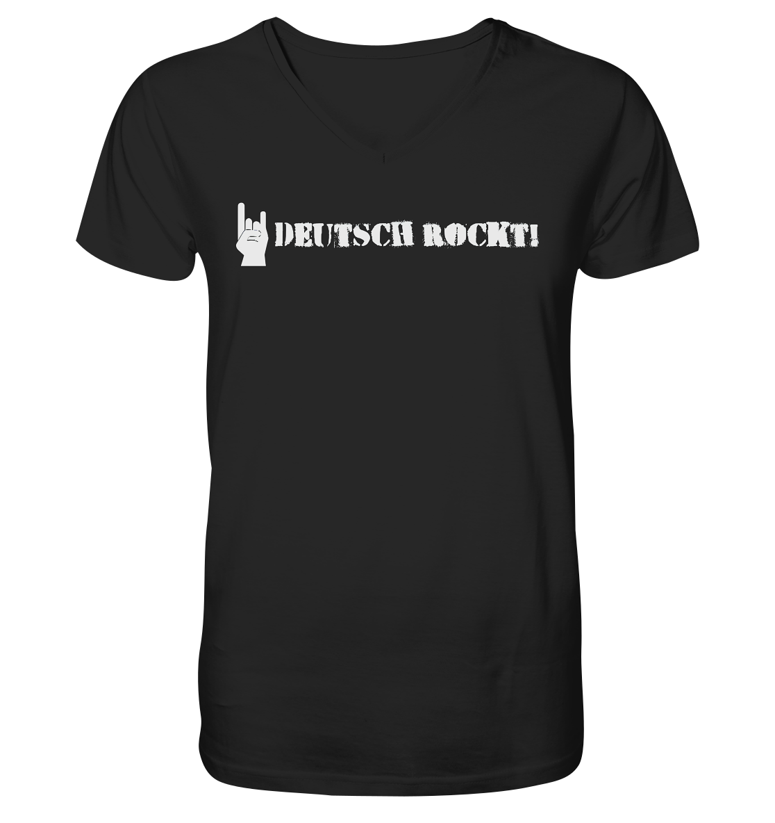 DEUTSCH ROCKT - Logo - Herren V-Neck T-Shirt