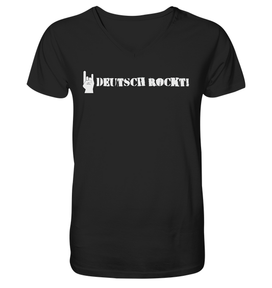 DEUTSCH ROCKT - Logo - Herren V-Neck T-Shirt