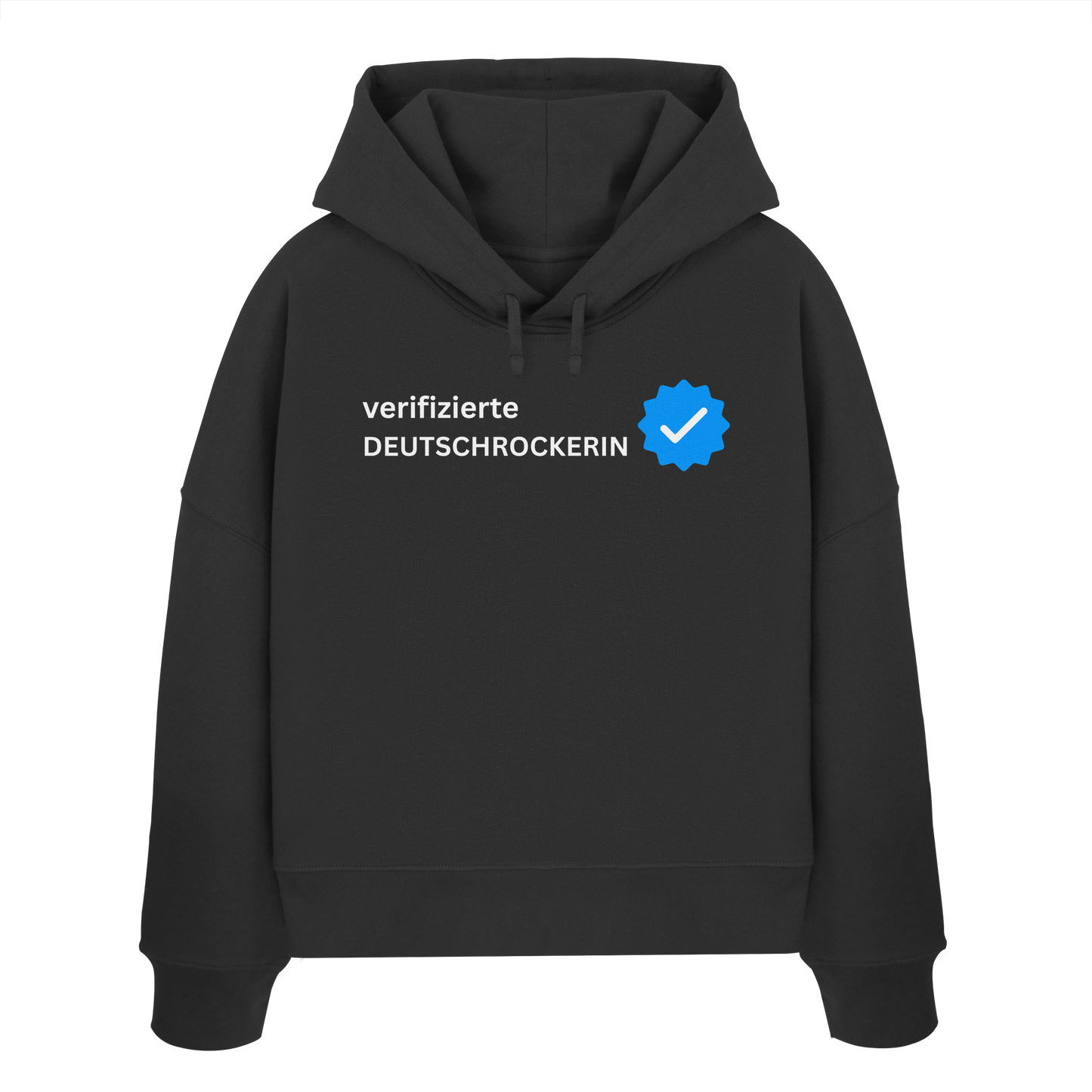 verifizierte Deutschrockerin - Damen Boxcut Hoodie
