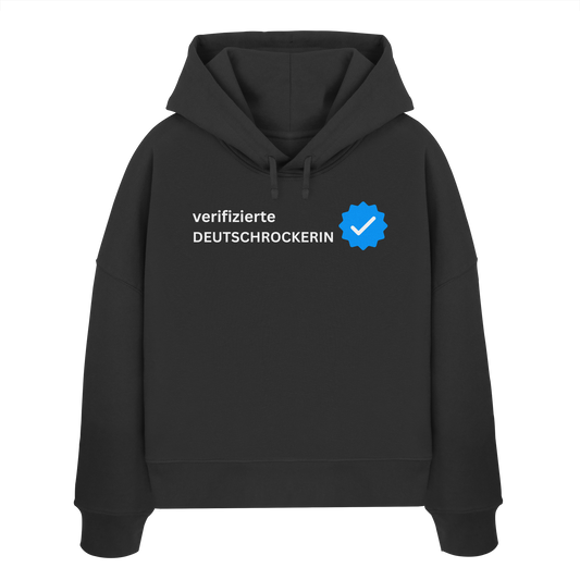 verifizierte Deutschrockerin - Damen Boxcut Hoodie