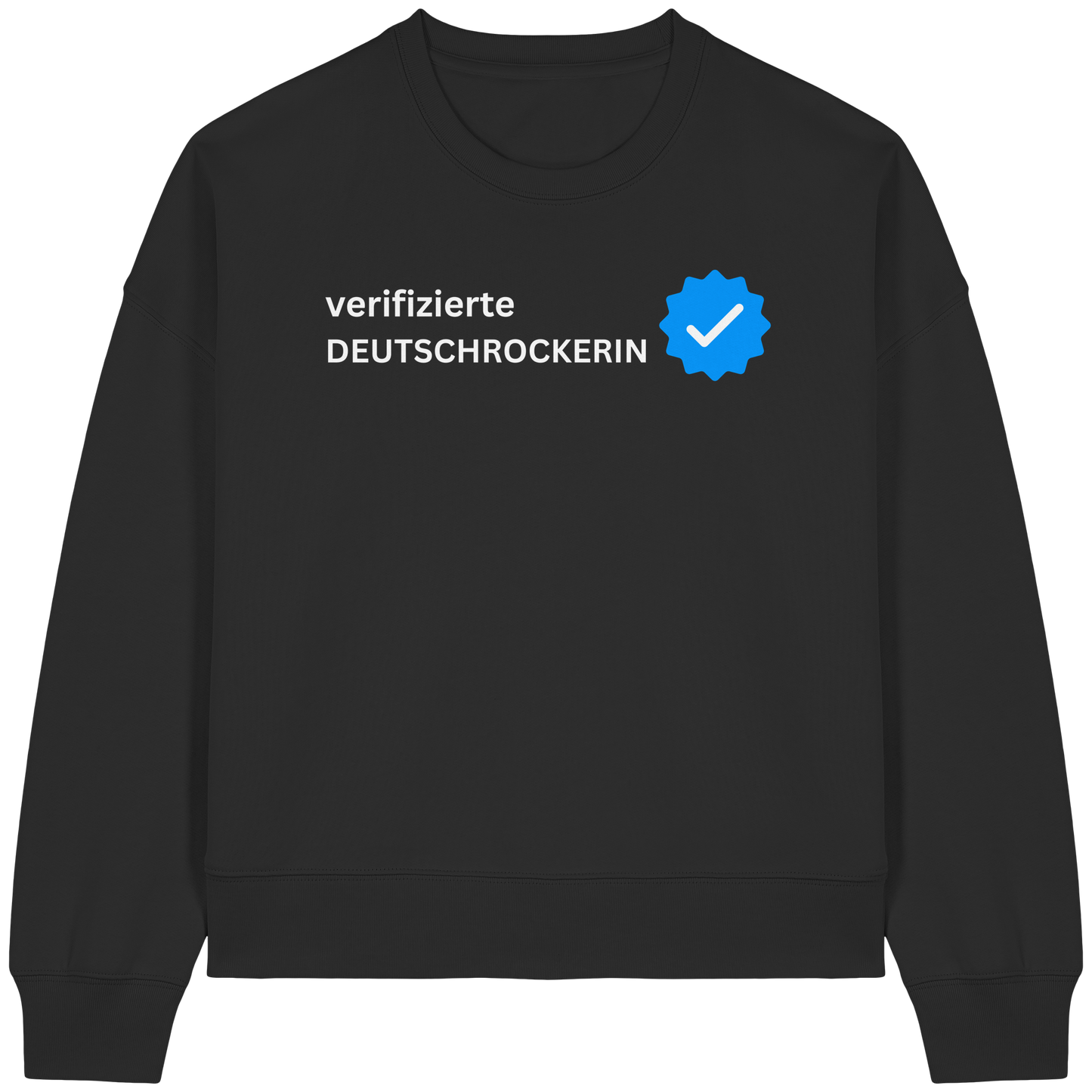 verifizierte Deutschrockerin - Damen Boxcut Sweatshirt
