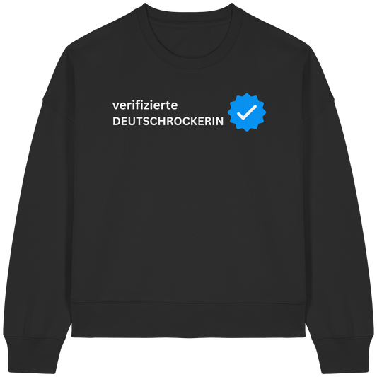 verifizierte Deutschrockerin - Damen Boxcut Sweatshirt
