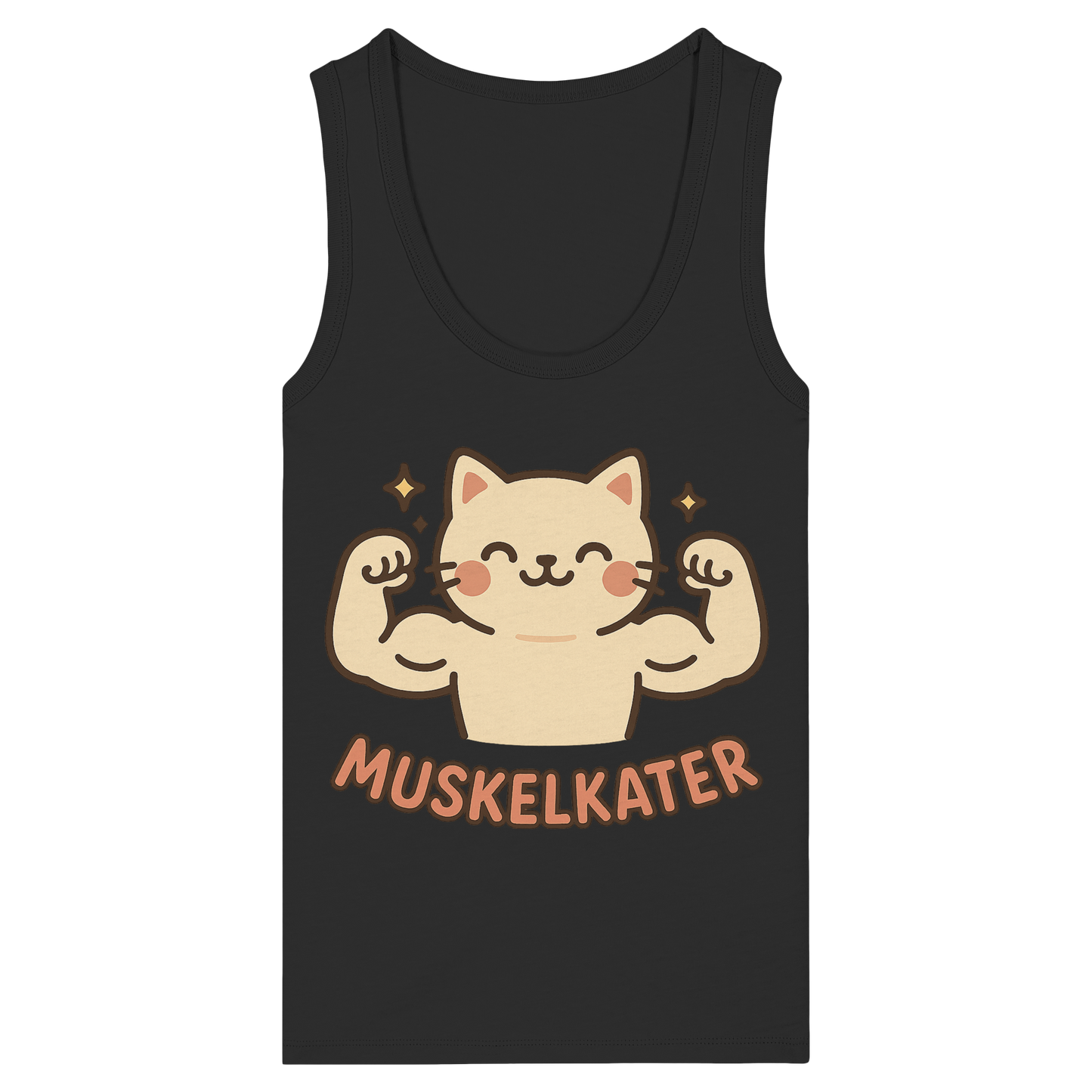Muskelkater - Kawaii Cat - Damen Fitted Tank Top Shirt