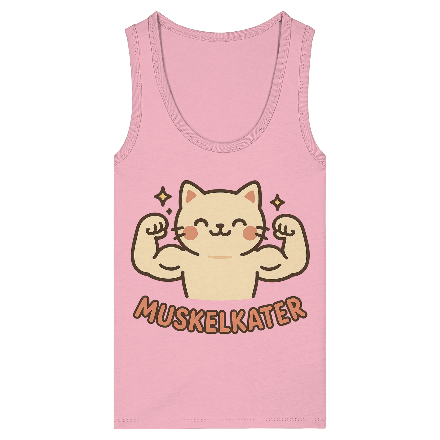 Muskelkater - Kawaii Cat - Damen Fitted Tank Top Shirt
