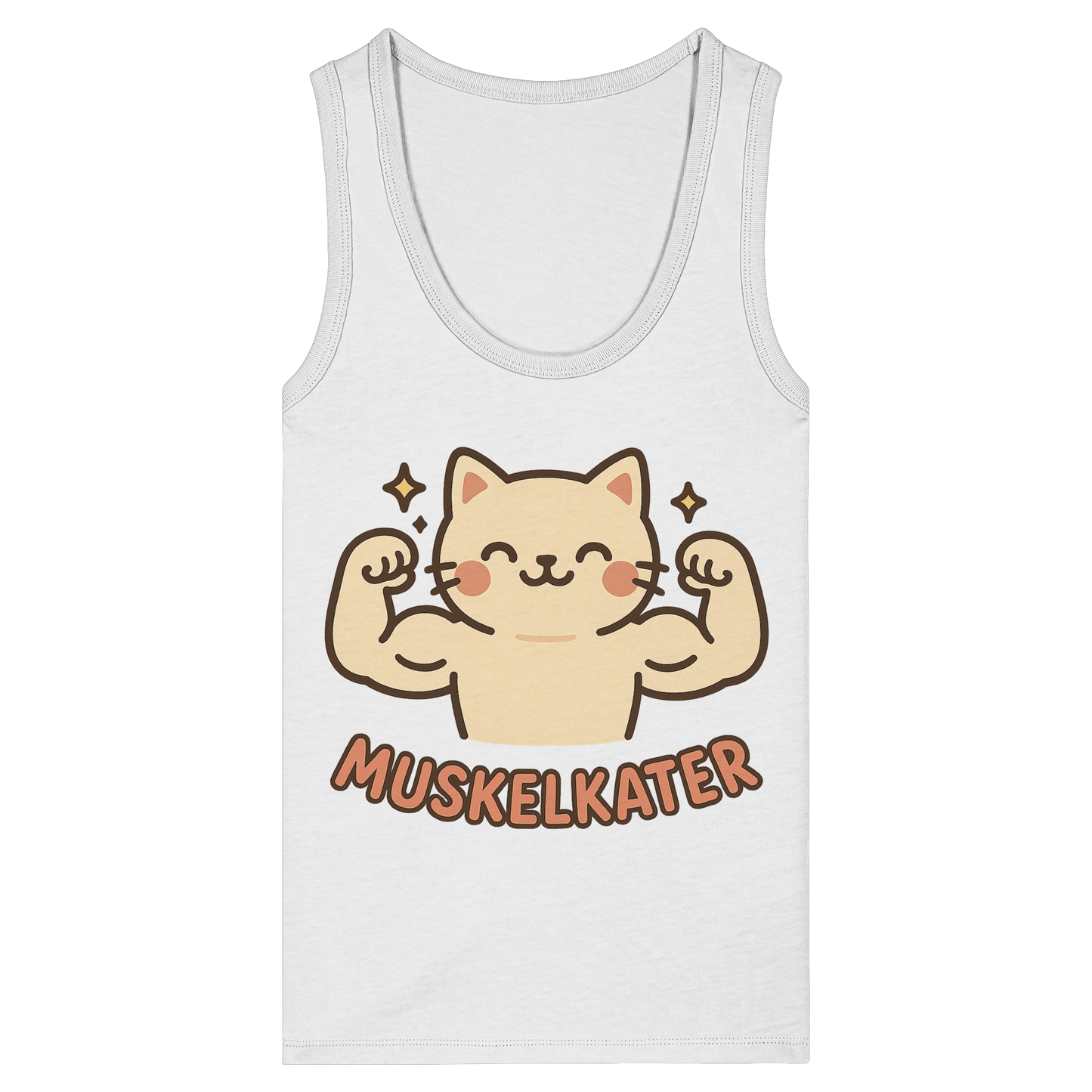 Muskelkater - Kawaii Cat - Damen Fitted Tank Top Shirt