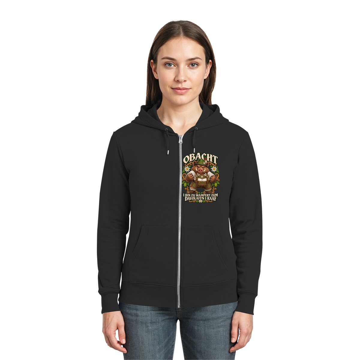 Obacht - I bin zu wampert - Hooded Zipper