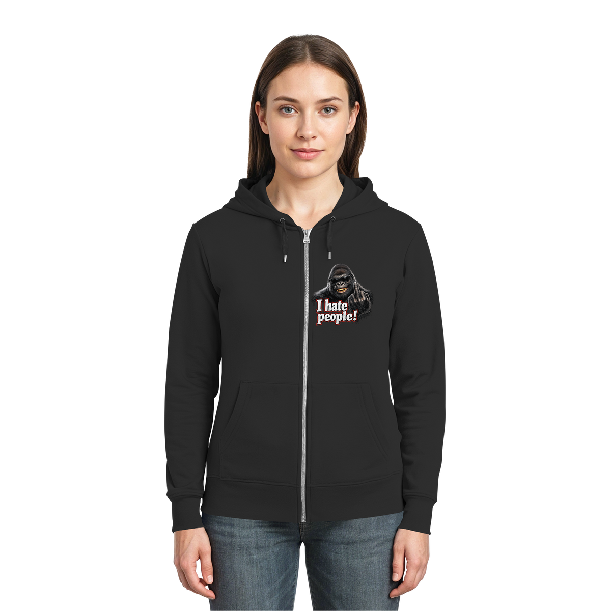 I hate people! - Hooded Zipper
