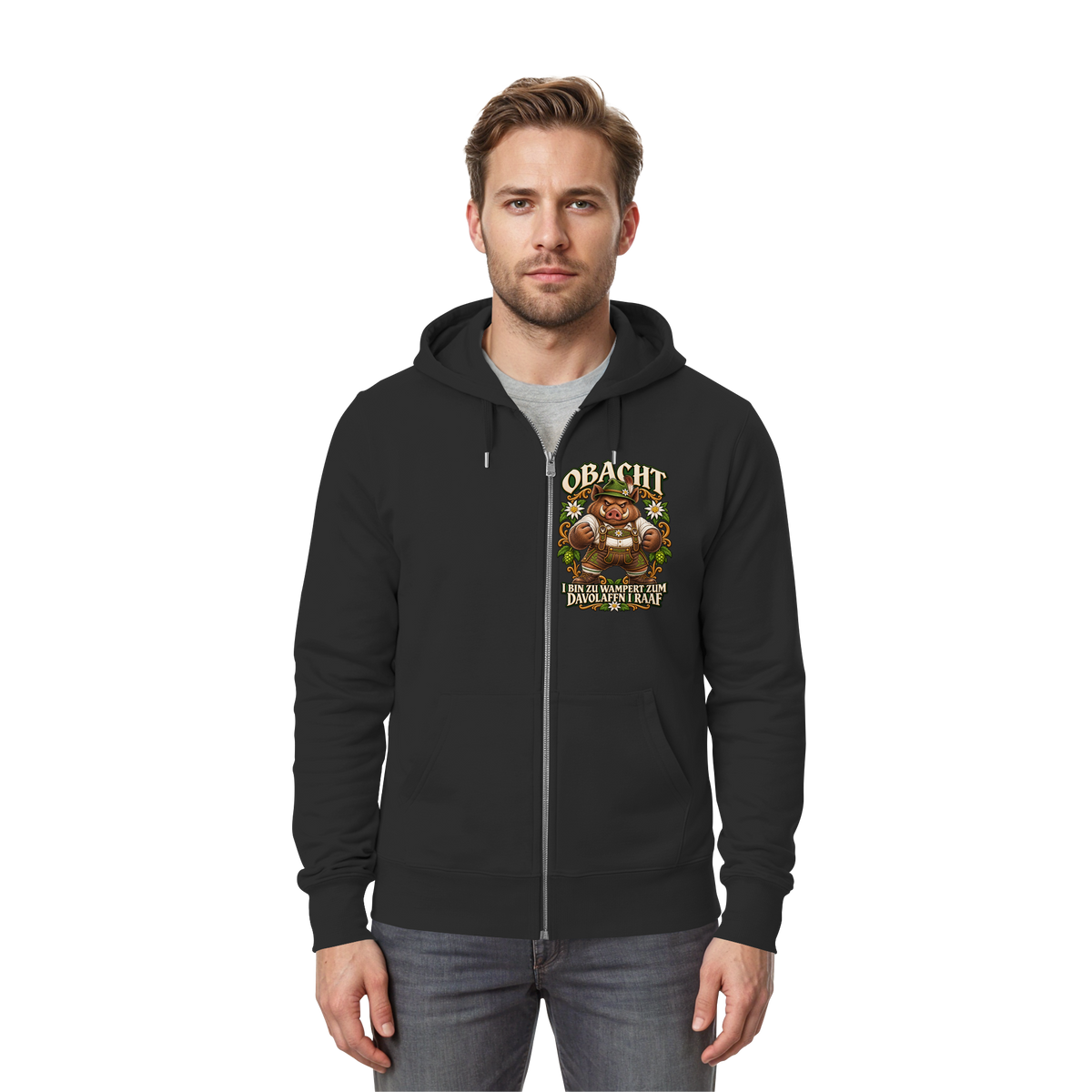 Obacht - I bin zu wampert - Hooded Zipper