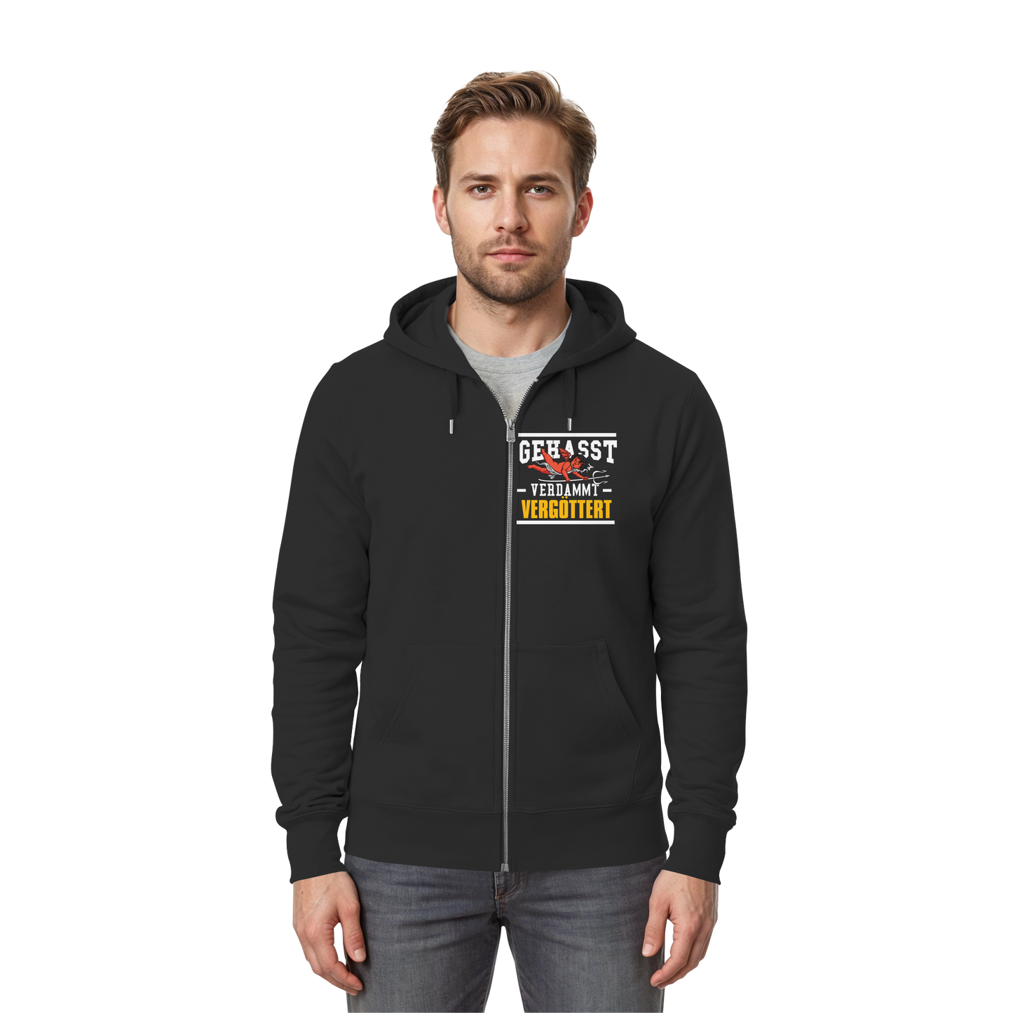 Gehasst Verdammt Vergöttert - böhser Engel - Hooded Zipper Jacke