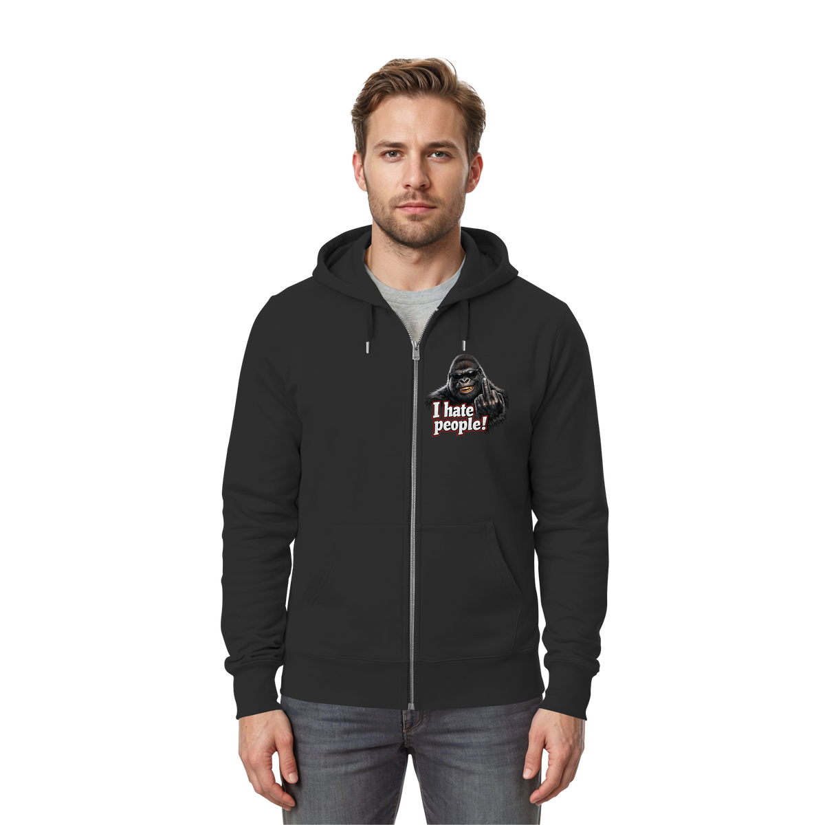 I hate people! - Hooded Zipper