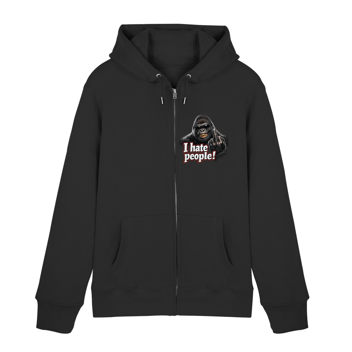 I hate people! - Hooded Zipper