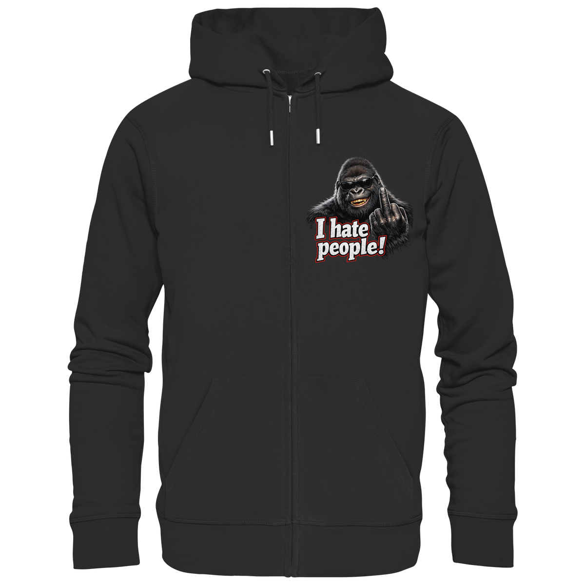 I hate people! - Hooded Zipper