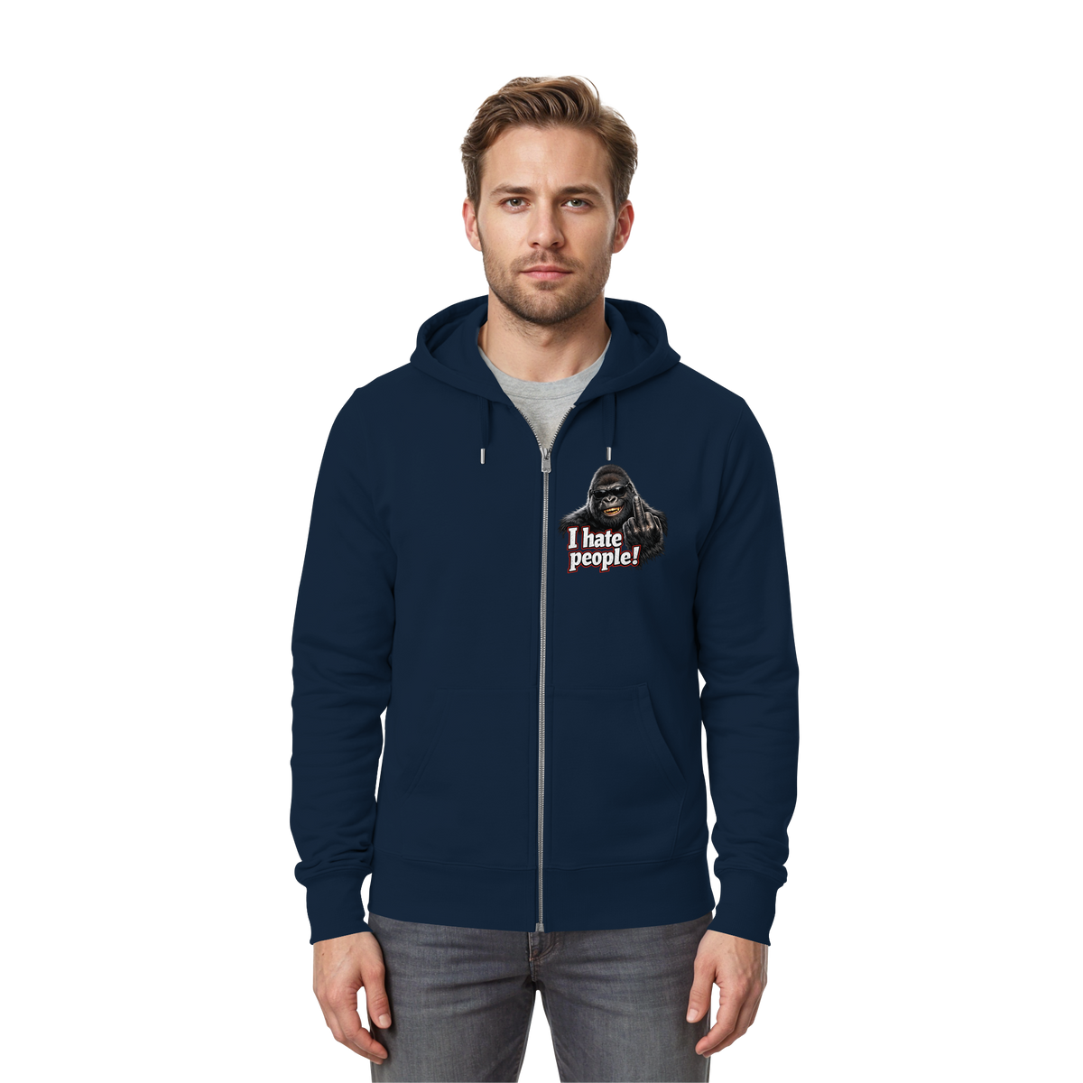I hate people! - Hooded Zipper