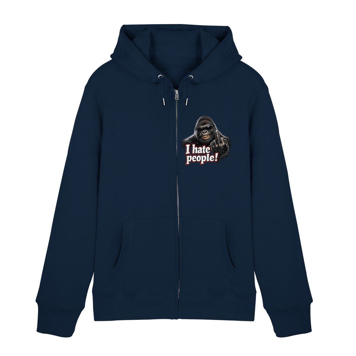 I hate people! - Hooded Zipper