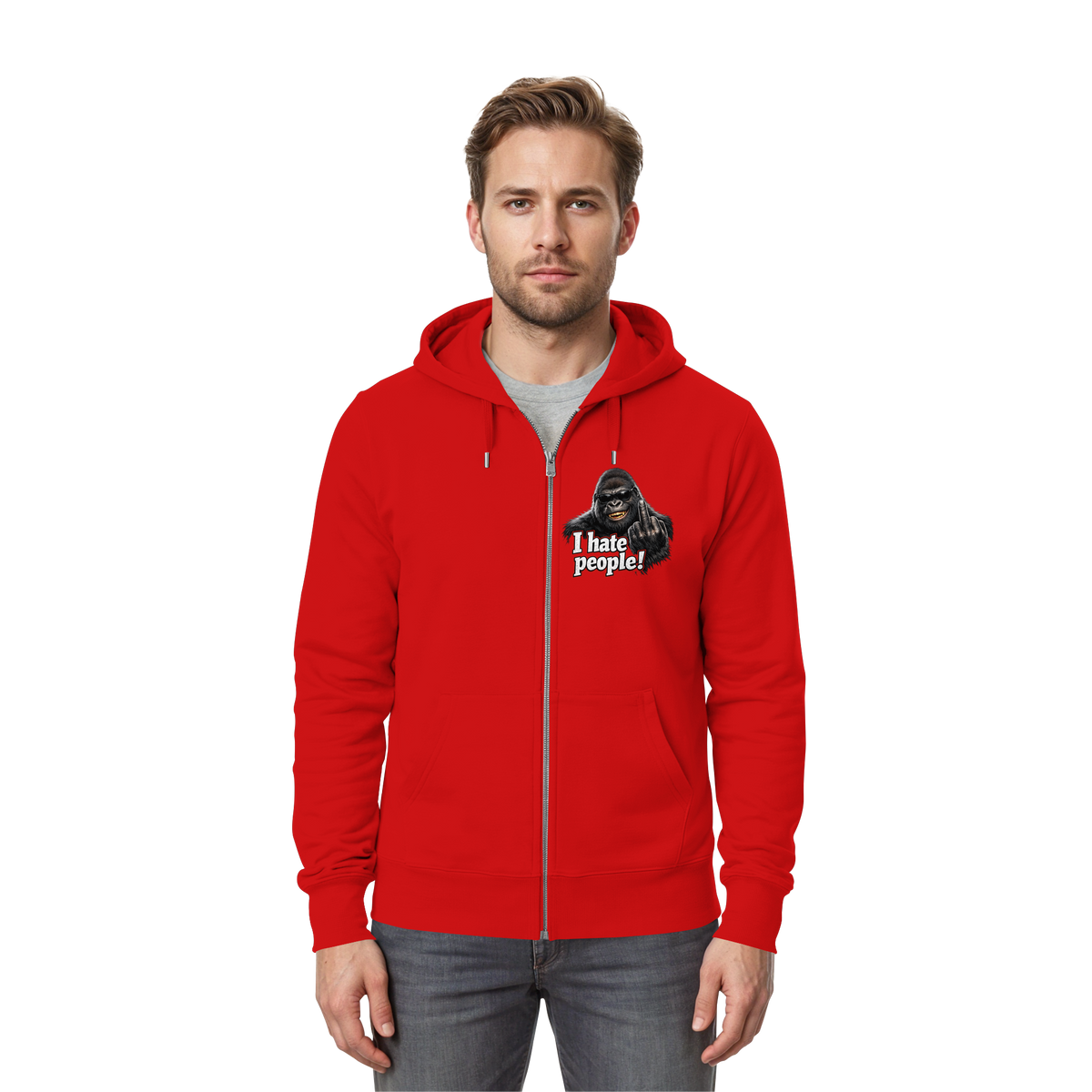 I hate people! - Hooded Zipper
