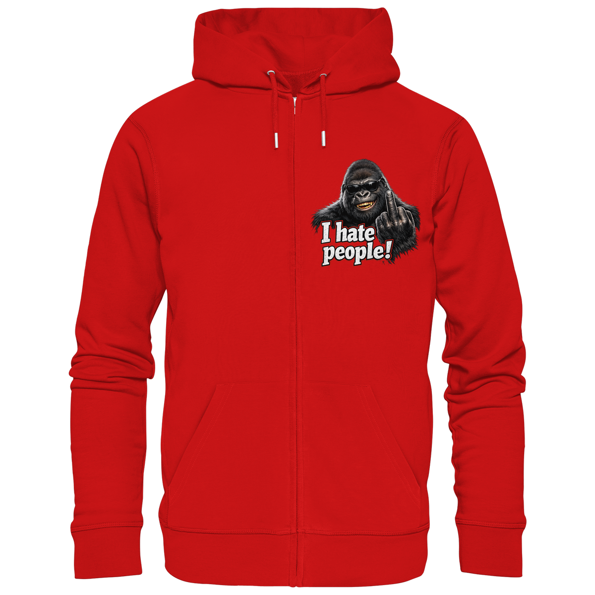 I hate people! - Hooded Zipper