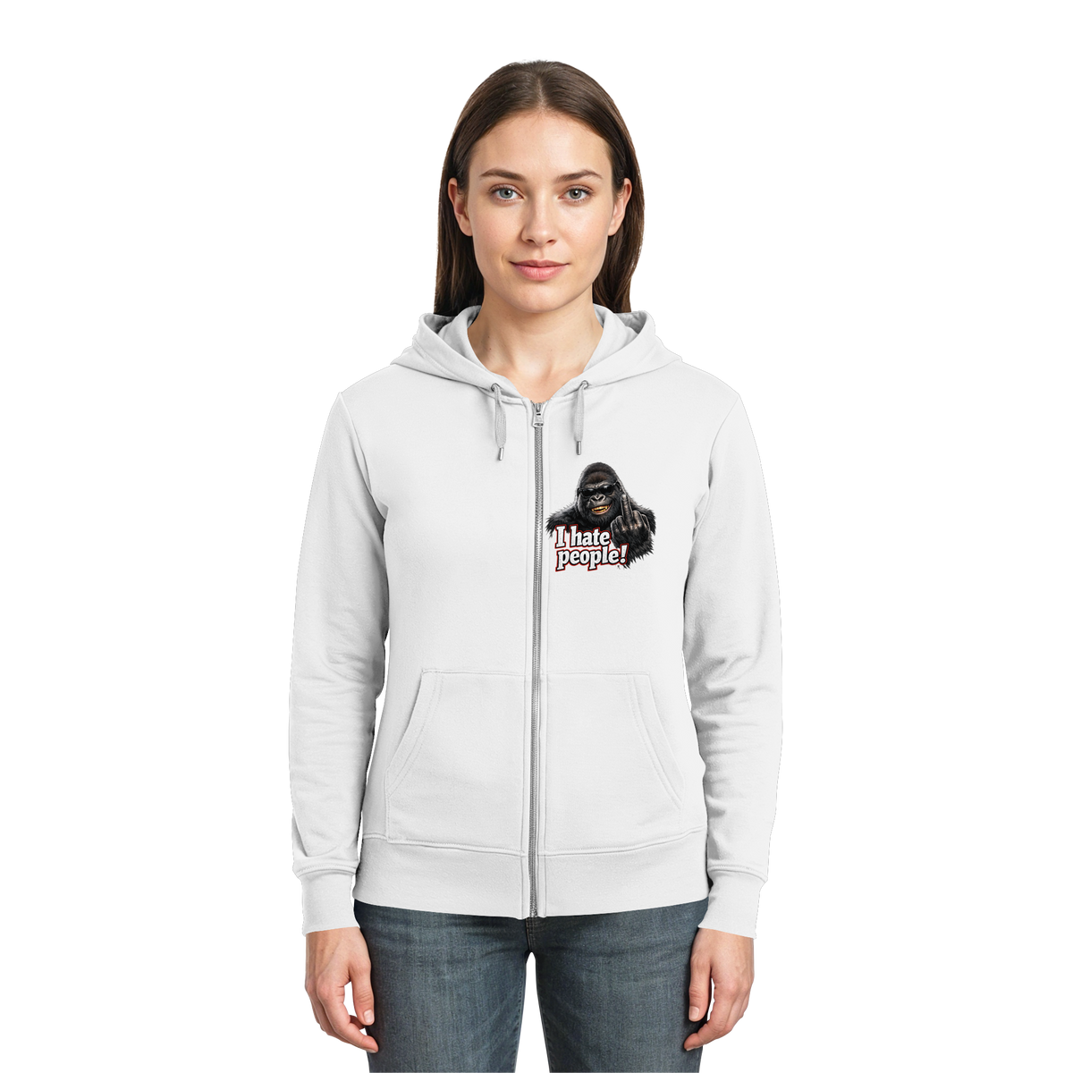 I hate people! - Hooded Zipper