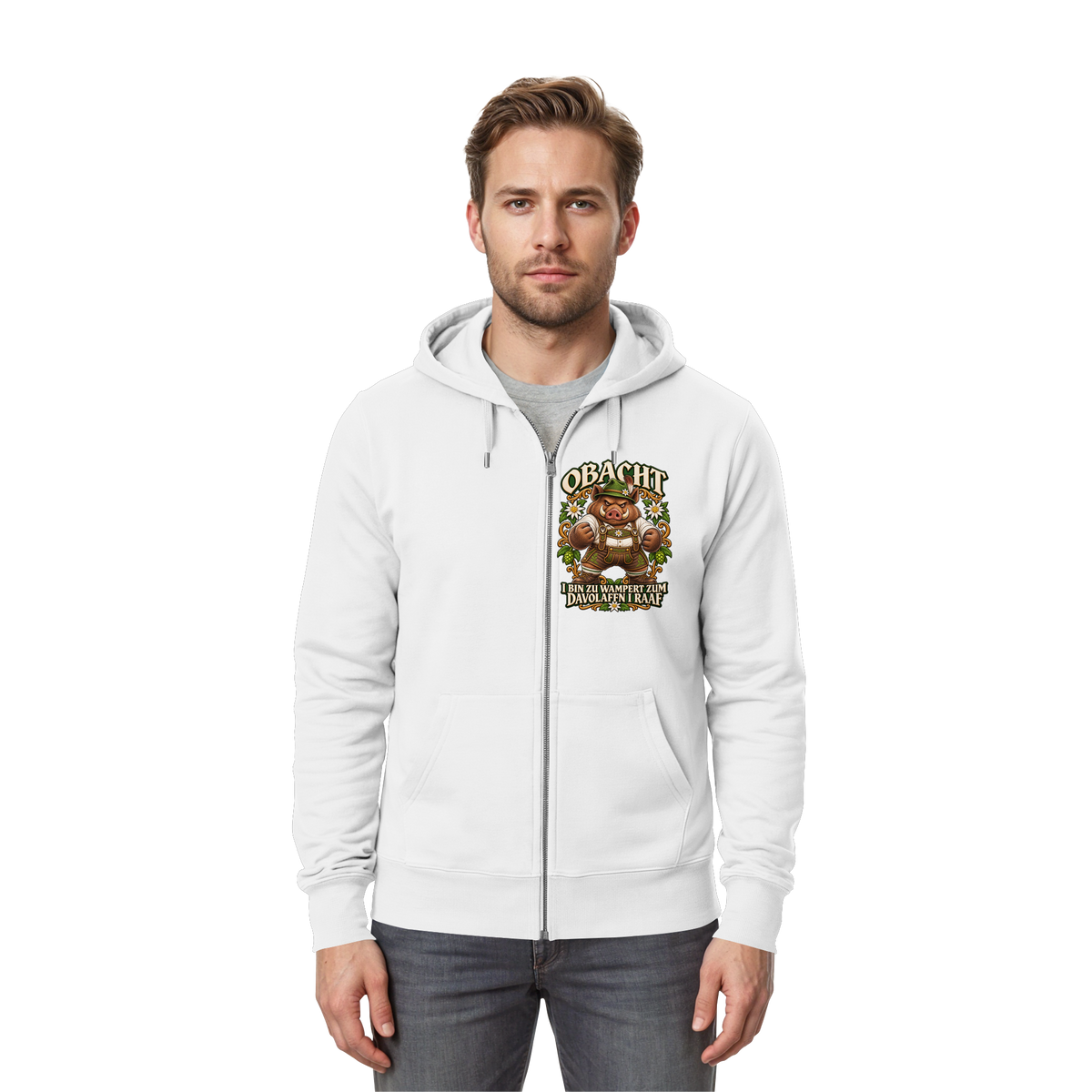 Obacht - I bin zu wampert - Hooded Zipper