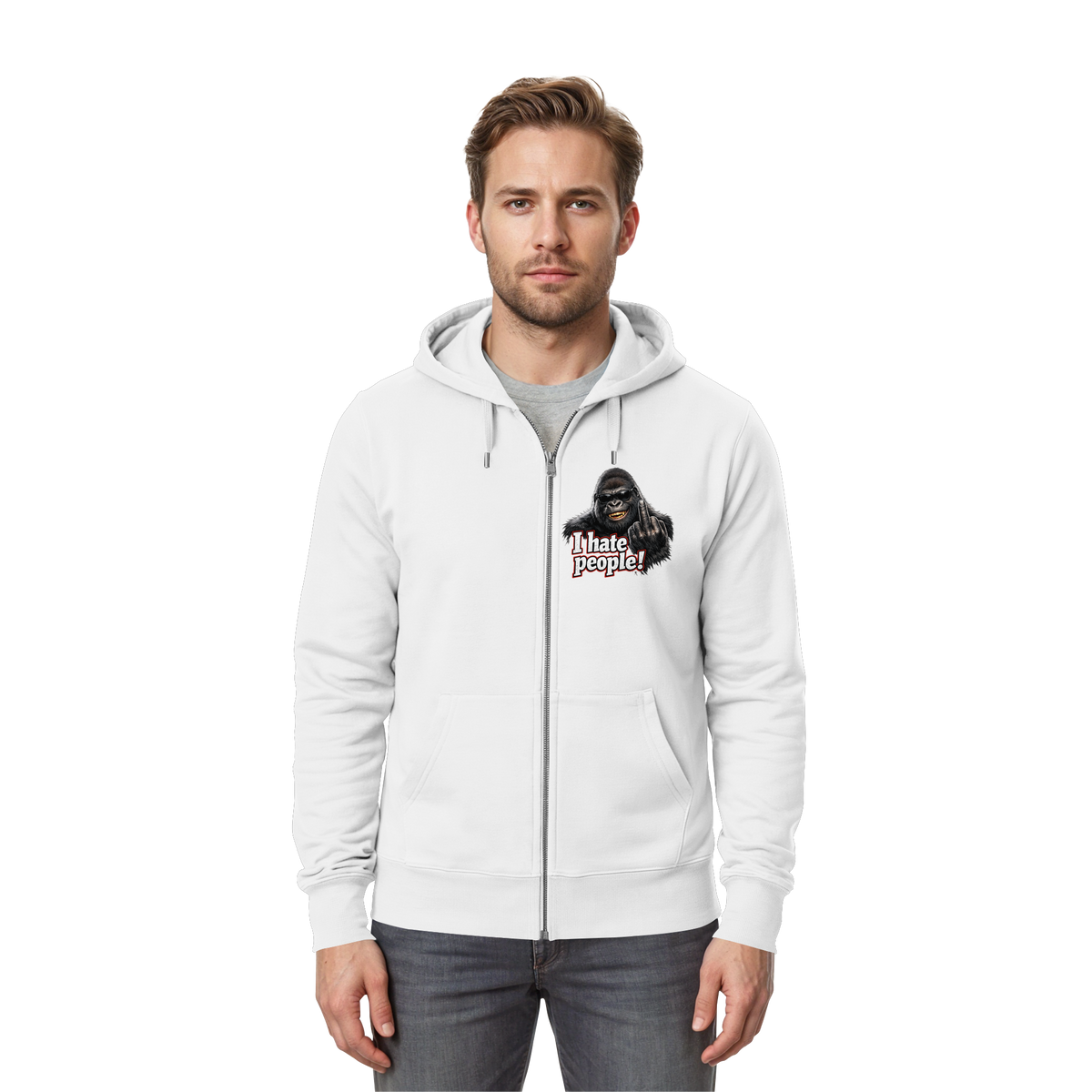 I hate people! - Hooded Zipper