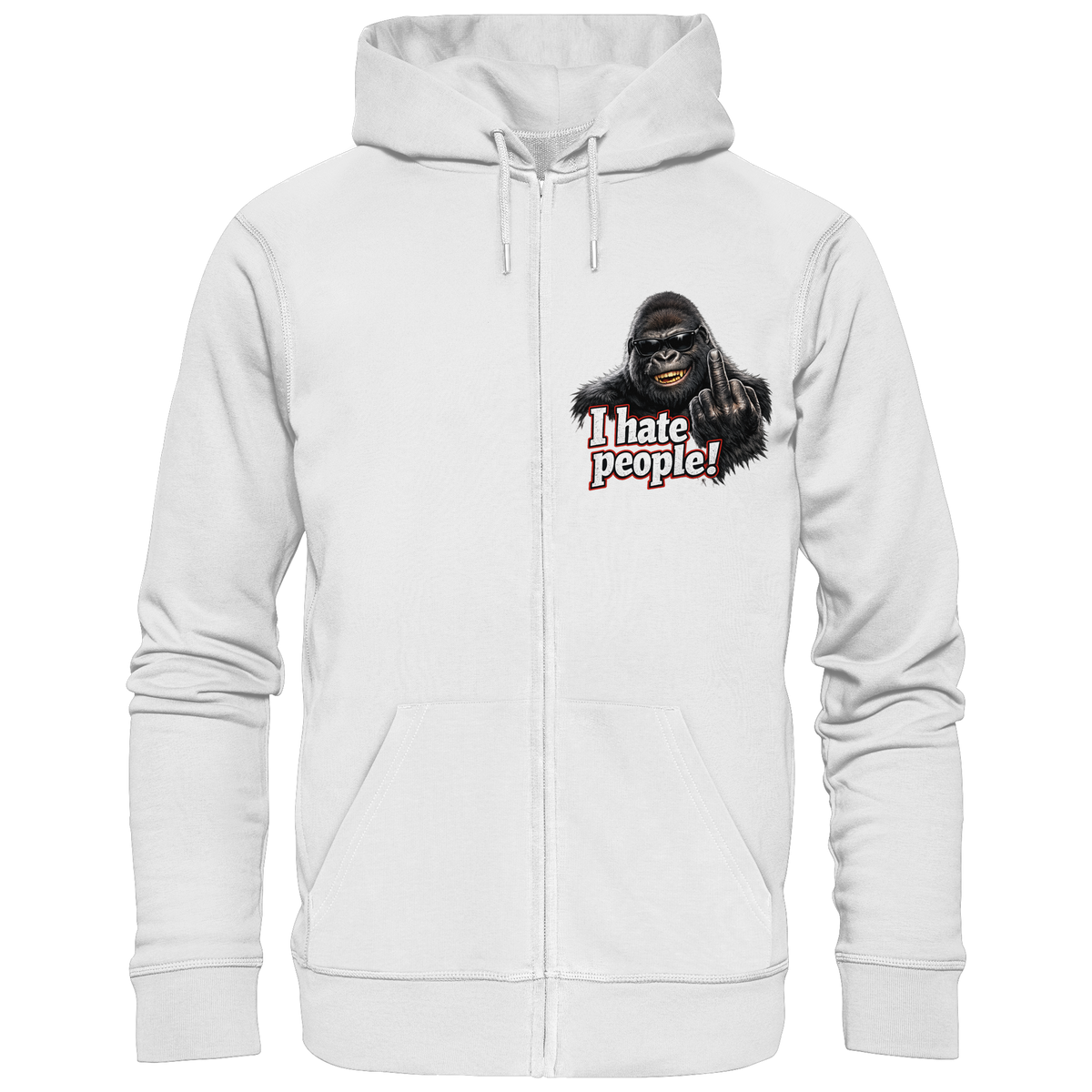 I hate people! - Hooded Zipper