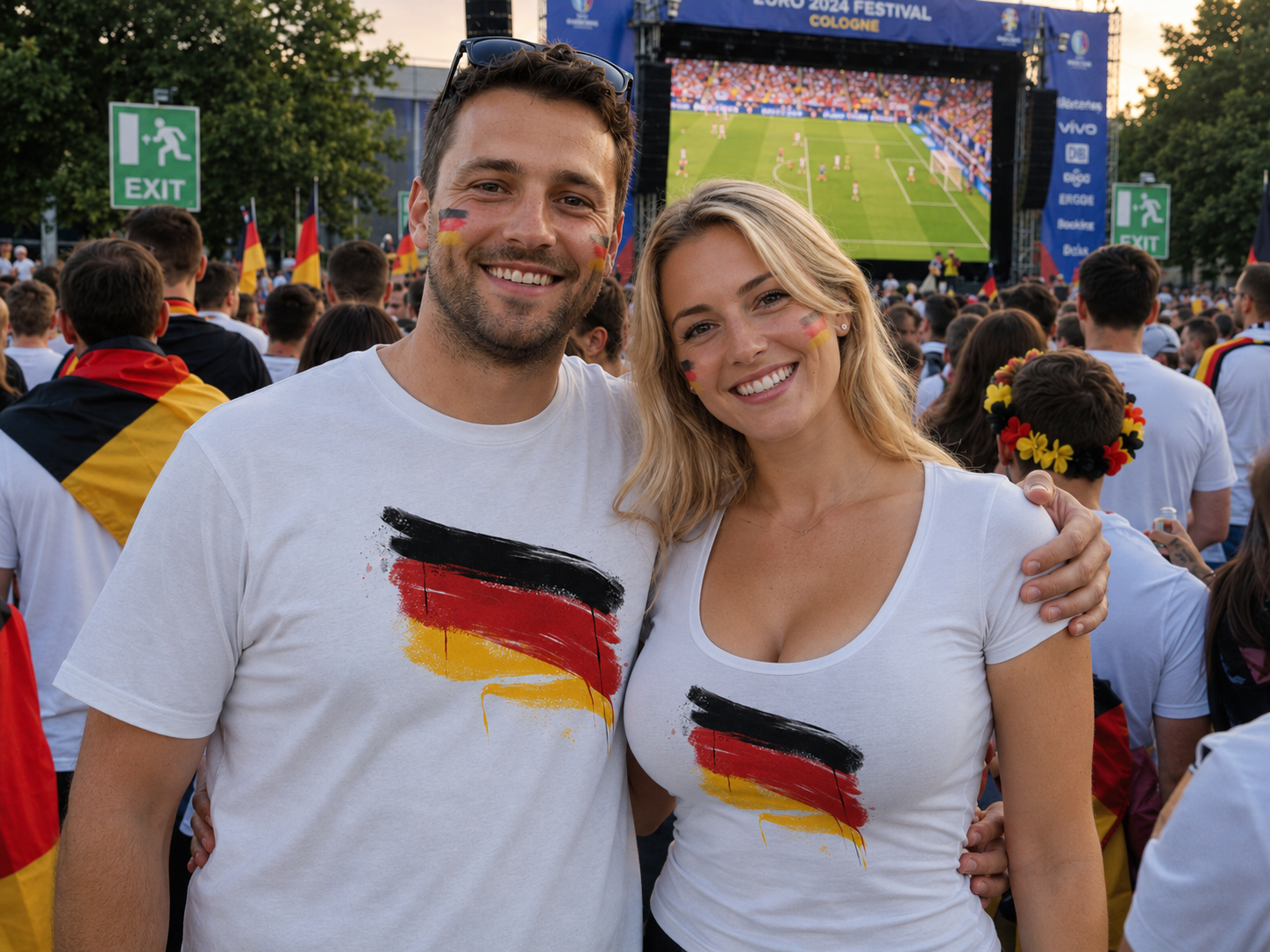 Fußball WM Shirts - Deutschland Fahne